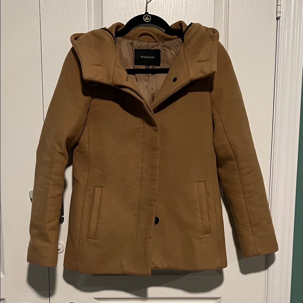 Aritzia Women's Camel Pea Coat